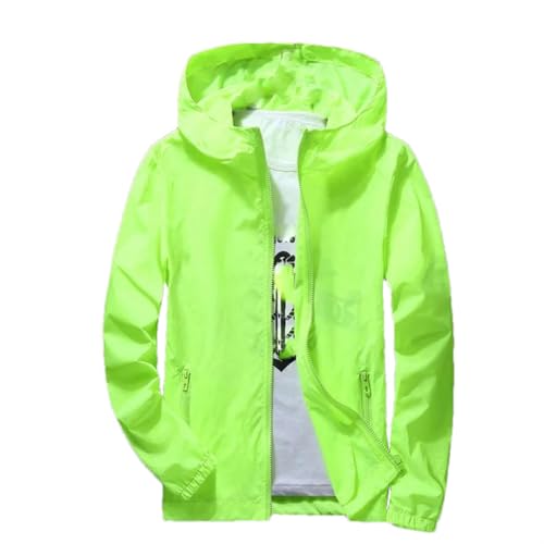 Veste imperméable à capuche homme zippée séchage rapide haut décontracté