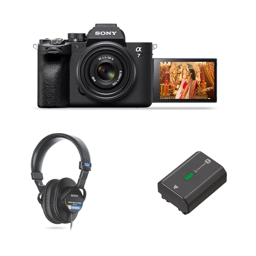 Sony Alpha ILCE-7M4K Full-Frame Hybrid Camera with 28-70mm Zoom Lens + MDR-7506 (Professional Headphone) + NP-FZ100 (Additional Battery)| 33 MP | Real-Time Eye AF for Humans, Birds, Animals