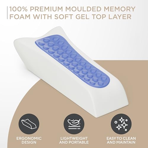 Image of FOVERA Gel Armrest Pads for Office & Gaming Chair, Premium Soft Gel Top with Memory Foam Base, Ergonomic Elbow Pillow for Comfortable Arm Support and Arm & Elbow Pain Relief (2 PCs)