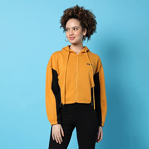 Image of Campus Sutra Women's Cotton Regular Hooded Neck Jacket