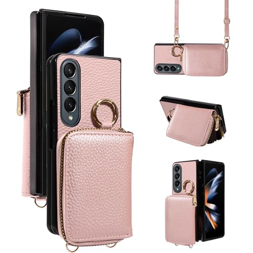 Étui en cuir synthétique de luxe pour Samsung Z Fold 4 5G avec boucle