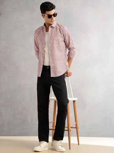 Image of Thomas Scott Men's | Slim Fit | Long Sleeves | Spread Collar | Cotton Linen | Casual | Shirt