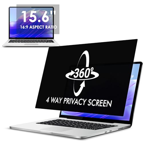 Filtre de confidentialité amovible 15.6" pour travailler en toute sérénité au bureau ou en café