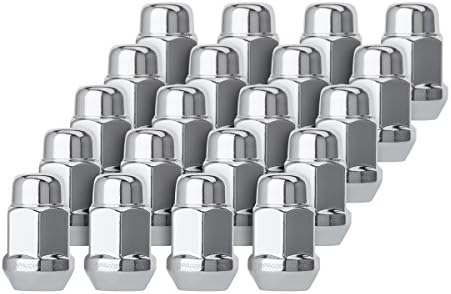 DPAccessories Chrome M12x1.5 Lug Nuts - Closed-End Bulge Acorn - Cone Seat - 19mm Hex - D3116-HT-2305/20 (Set of 20)