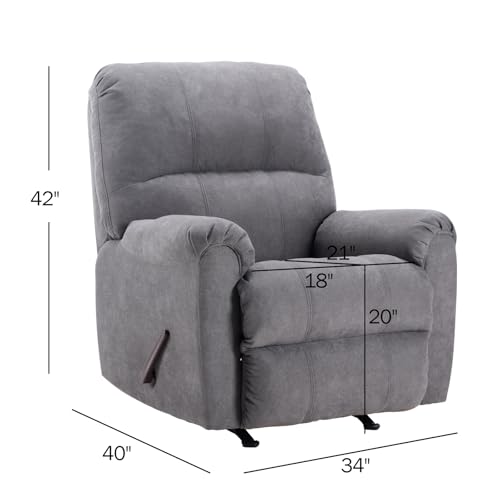 Canmov Rocker Recliner Chair For Adults,Manual Recliner Chair With Overstuffed Backrest And Armrests thumb #1