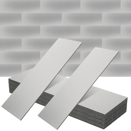 CYEAH 44-Piece Peel and Stick Backsplash Metal Tile, 4