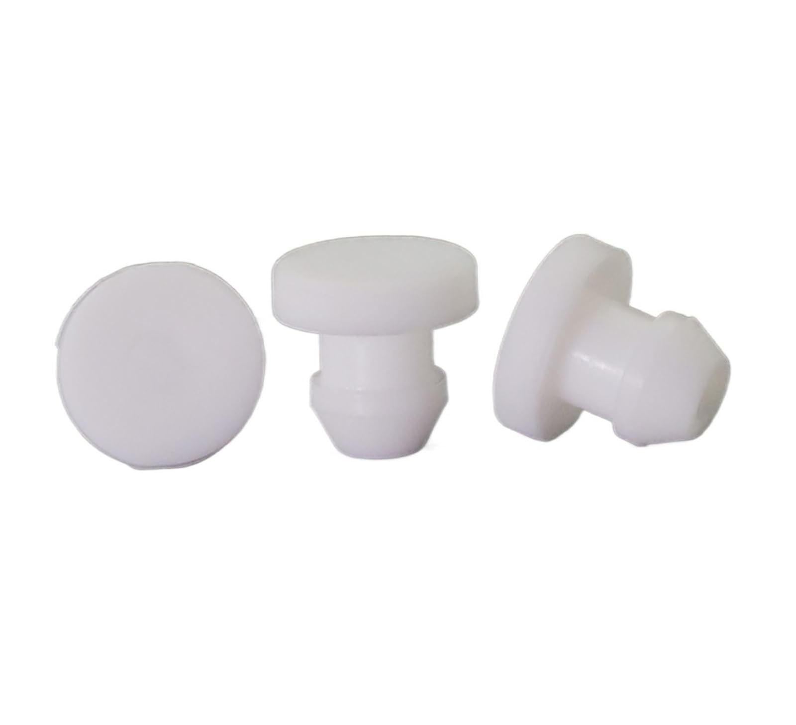 White Silicone Rubber Hole Caps 4.5/5/5.5/6/6.5/7/7.5/8/8.5/9mm-50.6mm T-type Plug Cover Gasket Blanking End Cap Seal Stopper(14mm(5pcs))