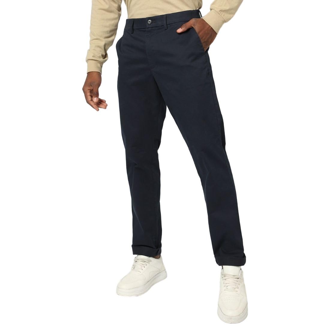 gap Men’s Straight Fit Woven Flat-Front Pants-picture-49