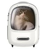 PETKIT Cat Backpack Carrier with Inbuilt Fan & Light, Airline-Approved Bubble Pet Backpack for Kitty Small Dog, Warm Comfortable Dog Backpack with Padded Strap for Travel, Hiking, Walking & Outdoor