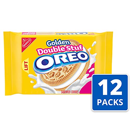 Image of OREO Golden Double Stuf Sandwich Cookies, 15.25 oz (Pack of 12)