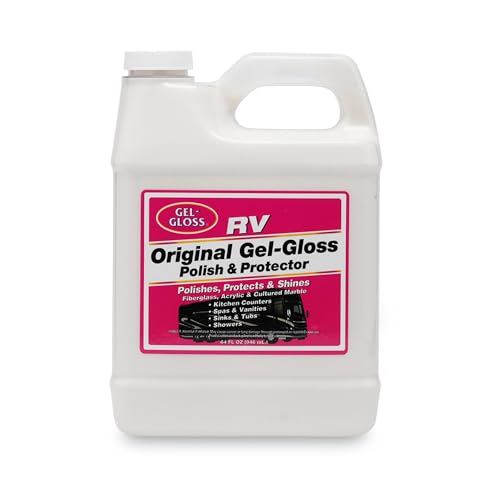 Gel-Gloss Original Polish & Protector - Carnauba Cleaner Wax Formulation Removes Water Spots Light Scratches & Stains - Restores Surface Color & Shine 64 oz