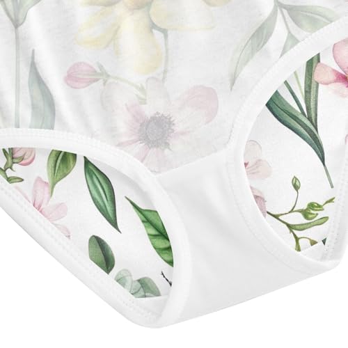 Toddler Girl Briefs, Bees Flowers Cotton Underwear for Girls, 2–8 Years4