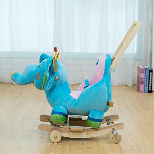 KIKIRon-Toys Schaukeltier Kinderschaukelpferd Frühkindliche Bildungsschaukelpferd mit Liedern for Jungen oder Mädchen… – Bild 3