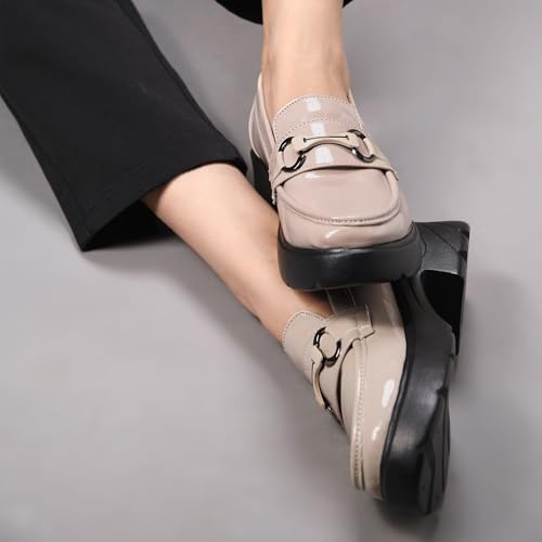 Image of JM LOOKS Women's Stylish Loafers Chunky Sole for Slip On Casual Shoes for Work & Office