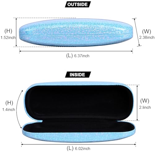 Image of ADBGV 3Pcs Unisex Hard Shell Eyeglasses Cases, Protective Case For Glasses,Sunglasses Case with Cleaning Cloth