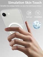 X-level für iPhone 17e/16e Hülle, Kompatibel mit MagSafe, 0,3 mm Slim Fit Handyhülle, Mattes Finish rutschfest Kratzfest Schutzhülle Dünn Hardcase Kompatibel mit iPhone 16e/17e, Trans-Weiß – Ansicht 5