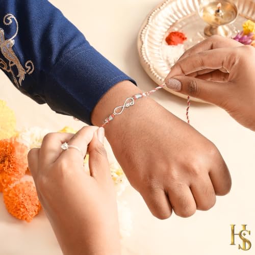 Image of HighSpark 925 Silver Rakhi for Bhai | Stylish Cool Bro Rakhi for Boys & Men | Lovely Gift