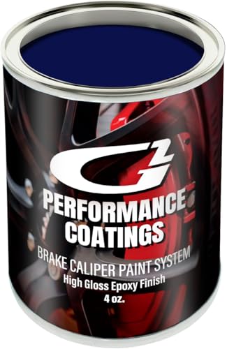 Image of G2 High Temperature Brake Caliper Paint Kit - High Gloss, Wear and Heat Resistant, Epoxy Paint System - Dries Hard, No Flaking or Fading (Midnight Blue)