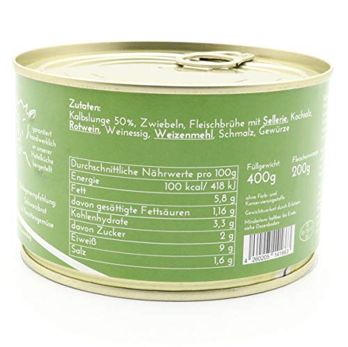 2 X Konserve Diem Saures Lüngerl vom Kalb - Beuschel - Kalbslunge in dunkler Einbrenne - Saure Lunge - 240g Fleischeinwage - lange haltbar – Bild 4