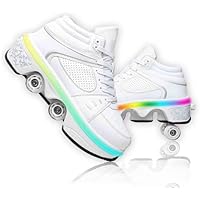 Zapatos con ruedas LED Patines luminosos de 4 ruedas Patines