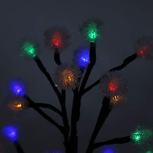 A sixx LED Solar Dandelion Lights Solar Garden Decorative Lights, Waterproof Energy-Saving Adjustable Multi-Scene Yard for Garden Sidewalk(IPL)