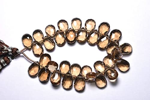 Quartz bière facetté de prestige 7x11mm perles briolette en poire