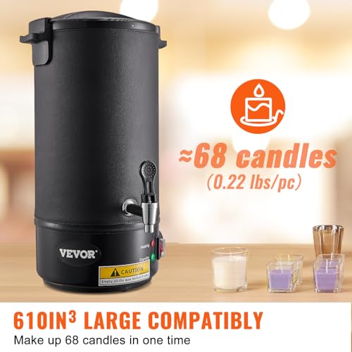 VEVOR Wax Melter for Candle Making, 10 L Extra Large Electric Wax Melting Pot, with Easy Pour Spout and 9-Level Temp Control, Easy Clean for Candle Soap Cream Beauty Bulk Production Business or Home - Image 5