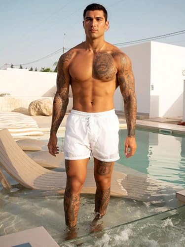 Men's Swim Trunks 5" Quick Dry Bathing Suit Mens Sports Beach Shorts with Mesh Lining2