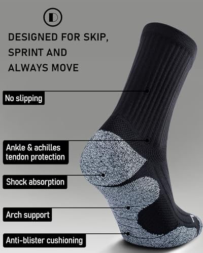 Elite Cushioned Compression Mid-crew Socks 4-Pack for Youth Women Men3