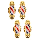 Symbole de barbier professionnel : en valeur profession avec ce de barbier pour homme, doté d'une broche lumineuse tournante unique qui représente la culture salon de coiffure, une épingle à de salon de coiffure, un ornement de coiffeur