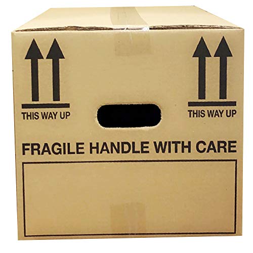 40 GIANT Pack Of Strong Cardboard Storage Packing Moving House Boxes with Room List 47cm x 31.5cm x 27cm 44 litres
