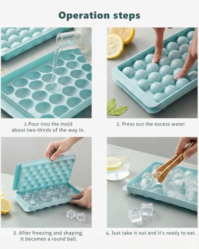 Molde creativo para cubitos de hielo esféricos 33 cavidades miniatura 3