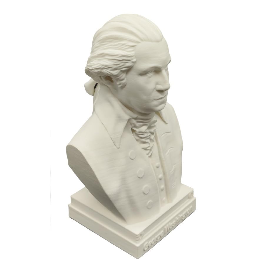 Busto cabeza estatua de George Washington 6x4x3 pulg miniatura 3