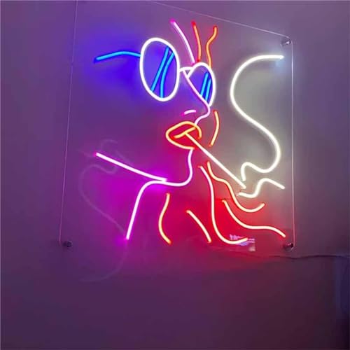 Lámpara de neón LED decorativa de silueta femenina para una iluminación de pared moderna 4