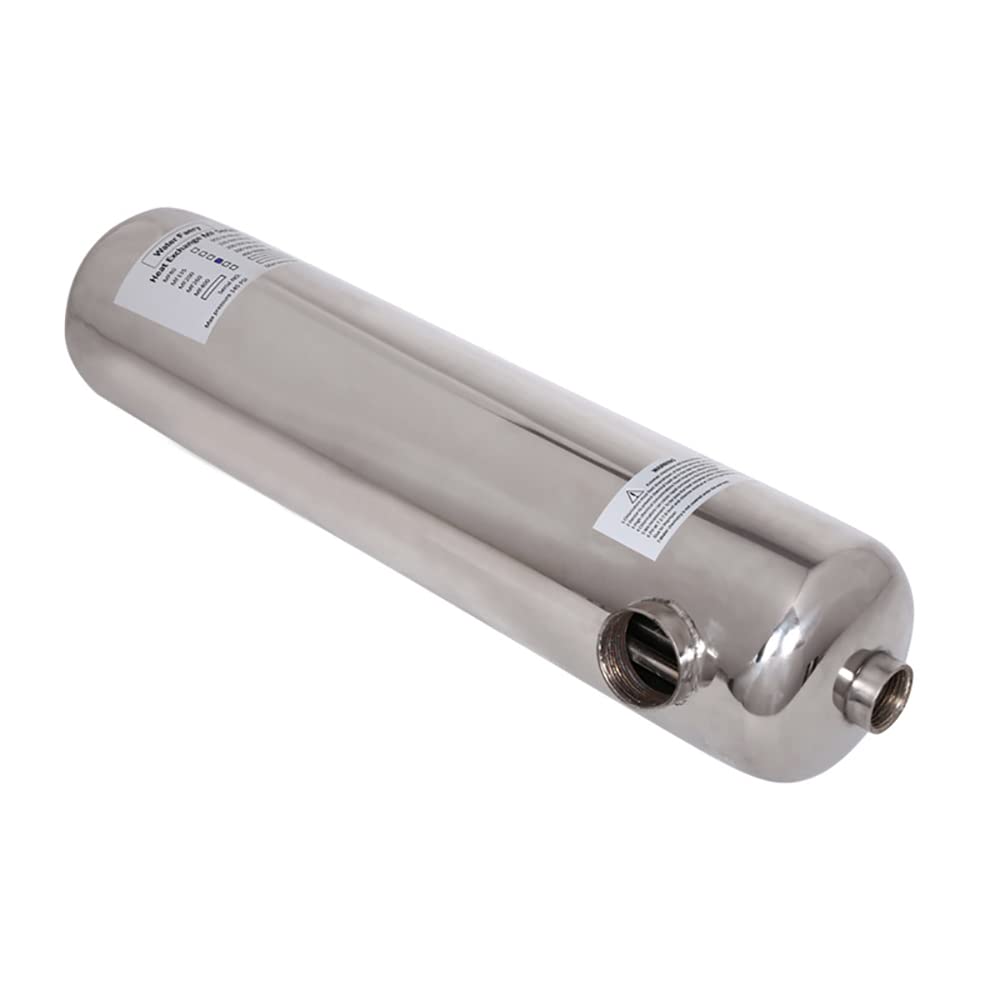 Intercambiador de calor de piscina de acero inoxidable, salida de alta BTU para un calentamiento eficiente del agua en piscinas y spas, control óptimo de temperatura, diseño duradero y resistente a la
