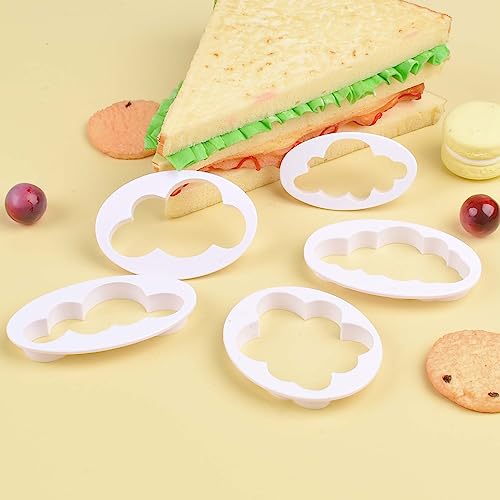 5 pezzi nuvola stampo pezzo pasticceria, plastica