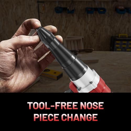 image for Labfintom Cordless Rivet Gun Tool for Milwaukee 18V Max Battery, Brush