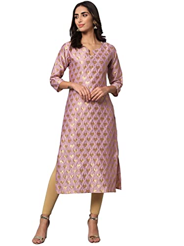 Kurta droite en coton et soie pour femme tunique ethnique chic imprimée