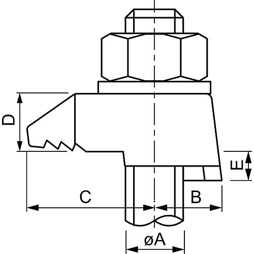 Pince de fixation en acier galvanisé BB3G12 pour assemblage rigide