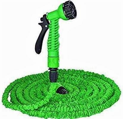 50 FT / 15 m Expandable Garden Hose Pipe with 3/4 and 1/2 Fittings, Flexible Expanding Magic Water Hose with 8 Function Spray Nozzle, Anti-Kink Lightweight Durable Hosepipe Blue or Green