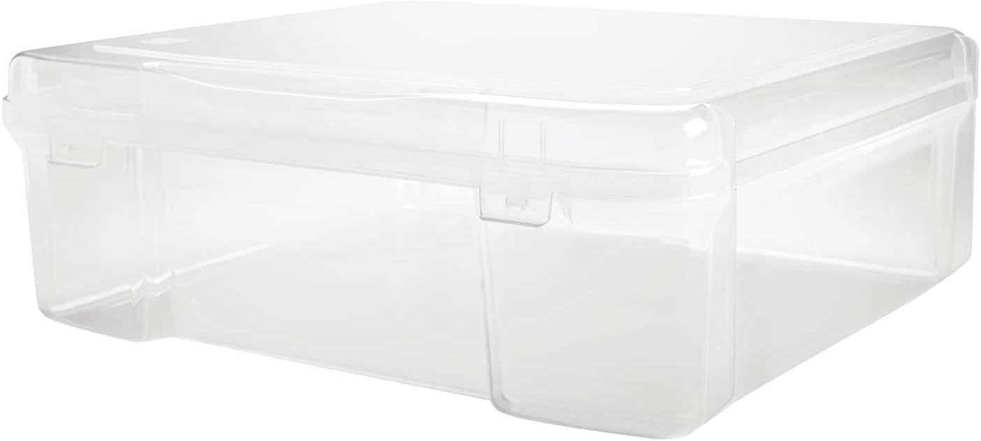 Simply Tidy 12” x 12” Plastic Storage Keeper - Organize Papers, Scrapbooks, Yarn, Arts & Crafts. Acid Free - Clear, Bulk 8 Pack