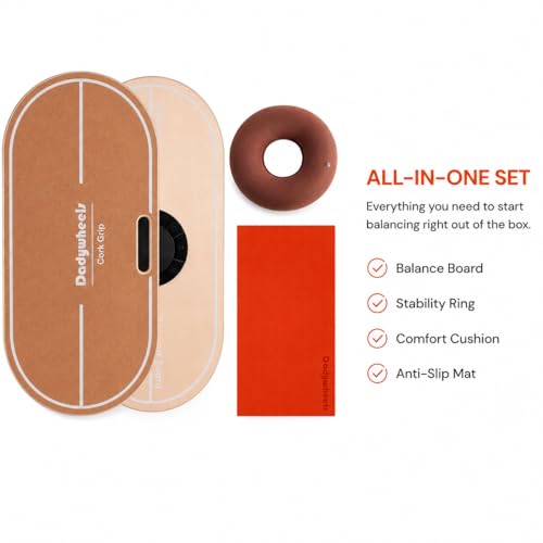 Image of Standing Desk Balance Board - Lightweight & Portable 28 inchx13 inch Wobble Board for Active Standing, Improving Balance & Core Strength at Office or Home