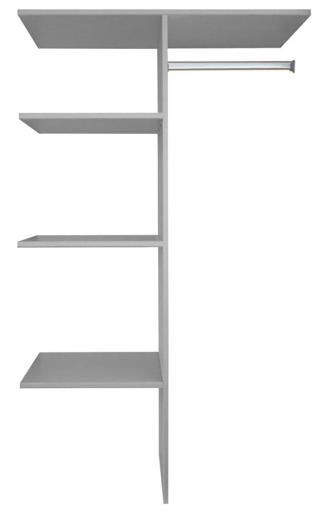 Wäscheeinteilung Size Regalsystem Kleiderschrankzubehör Zubehör Kleiderschrankeinteilung grau 100cm Fach Schrankhöhe 220cm 96x150x50cm