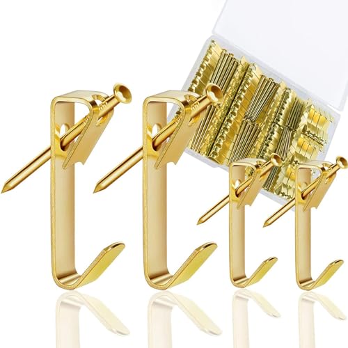 Image of 120Pcs Picture Hooks with Nails Heavy Duty Hanging Hardware