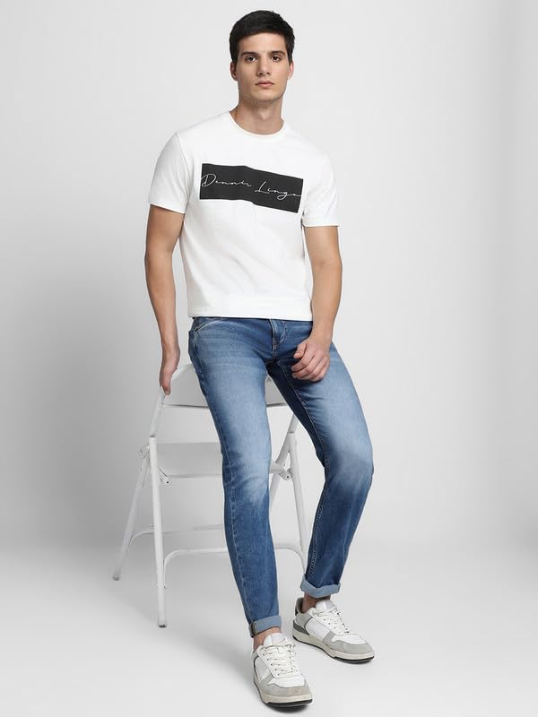 Image of Dennis Lingo Men's Cotton Graphic Print Crew Neck Regular Fit T-Shirts