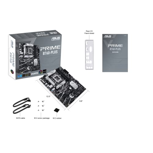 Image of ASUS Prime B760-PLUS Intel B760(13th and 12th Gen) LGA1700 ATX Motherboard PCIe 5.0,DDR5,3X PCIe 4.0 M.2 Slots,2.5Gb LAN, DP,HDMI,USB 3.2 Gen 2x2 Type-C,Front USB 3.2 Gen 1 Type-C,Thunderbolt (USB4)