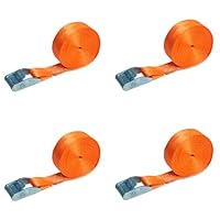 Set 4 Cinghie Di Fissaggio A Sgancio Rapido Con Morsetto - Larghezza 25mm, Lunghezza 2000mm, Portata 350 DaN, Per Palcoscenico, Eventi E Teatri - Colore Nero