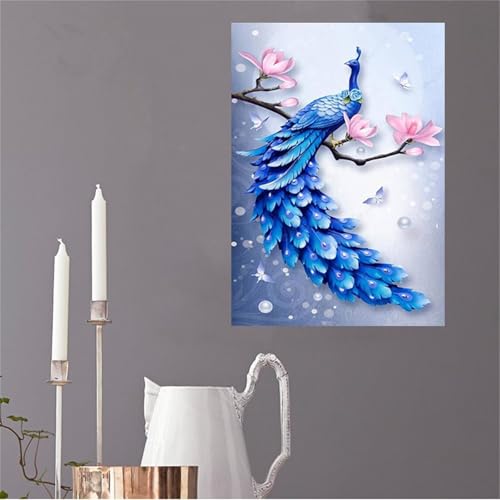 Diamond Painting Grand Format 60x90 cm Fleur de Paon Z-6361