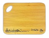 Vesperbrettchen aus Bambus "Skyline Dresden"