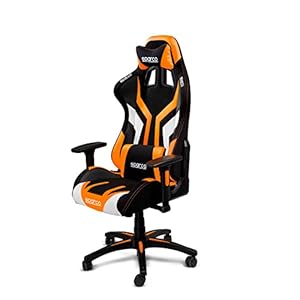 Sparco 00999NRAF Office Gaming Chair Torino Black/Orange (Reclinable), One Size
